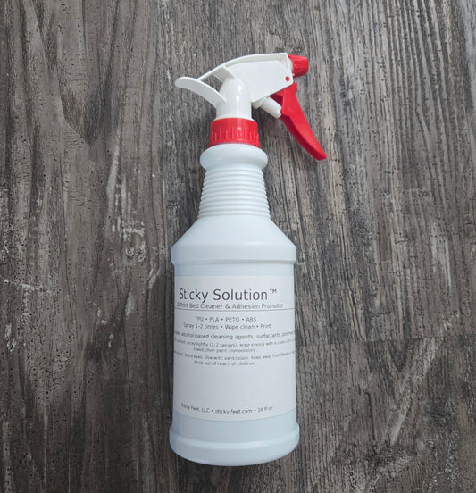Sticky Solution™ – Cleaner and Adhesion Promoter, All-in-One for 3D Printers
