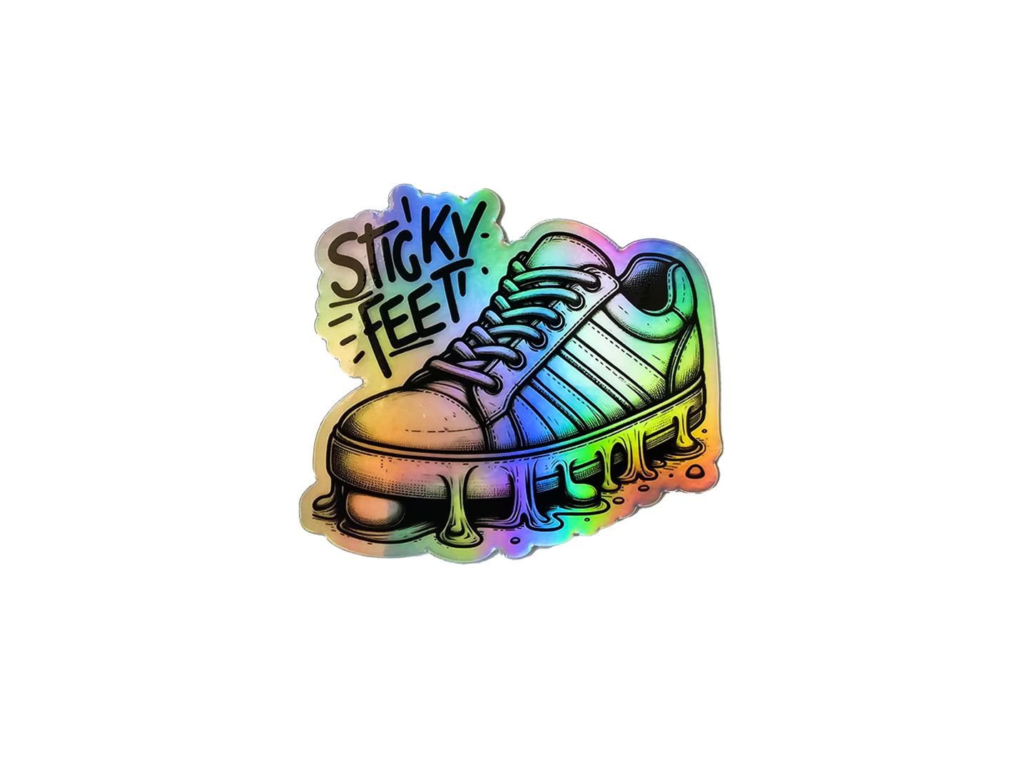 Sticky Feet Holographic Sticker